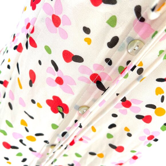 Princess Polly Karla Printed Tie Mini Dress Cream Multicolor Size 10 - Picture 5 of 12